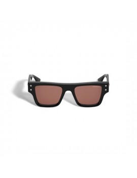 Lunettes de soleil rectangulaires avec monture en acétate noir