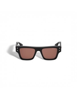 Lunettes de soleil rectangulaires avec monture en acétate noir