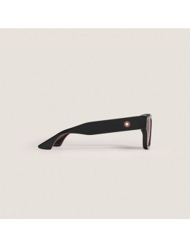 Lunettes de soleil rectangulaires avec monture en acétate noir