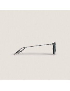 Lunettes de soleil rectangulaires avec monture injectée noire