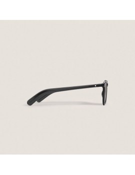 Lunettes de soleil rondes avec monture en acétate injecté noir