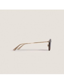 Lunettes de soleil rondes avec monture en acétate Havane