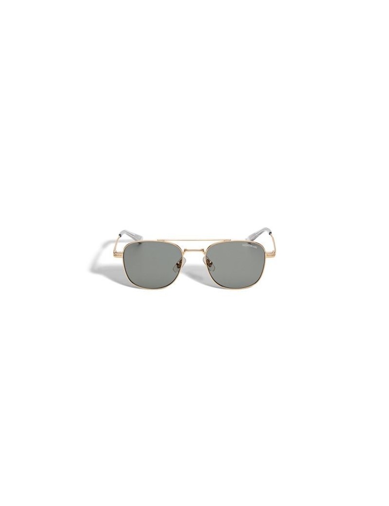 Lunettes de soleil carrées avec monture en métal doré Lunettes de soleil carrées avec monture en métal doré
