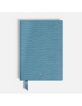 Carnet de notes moyen, cuir souple, bleu fumé - Pages lignées