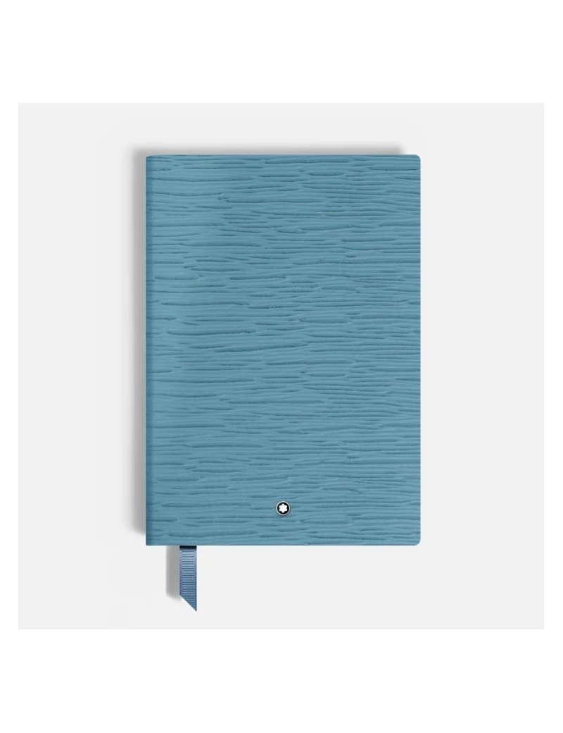 Carnet de notes moyen, cuir souple, bleu fumé - Pages lignées