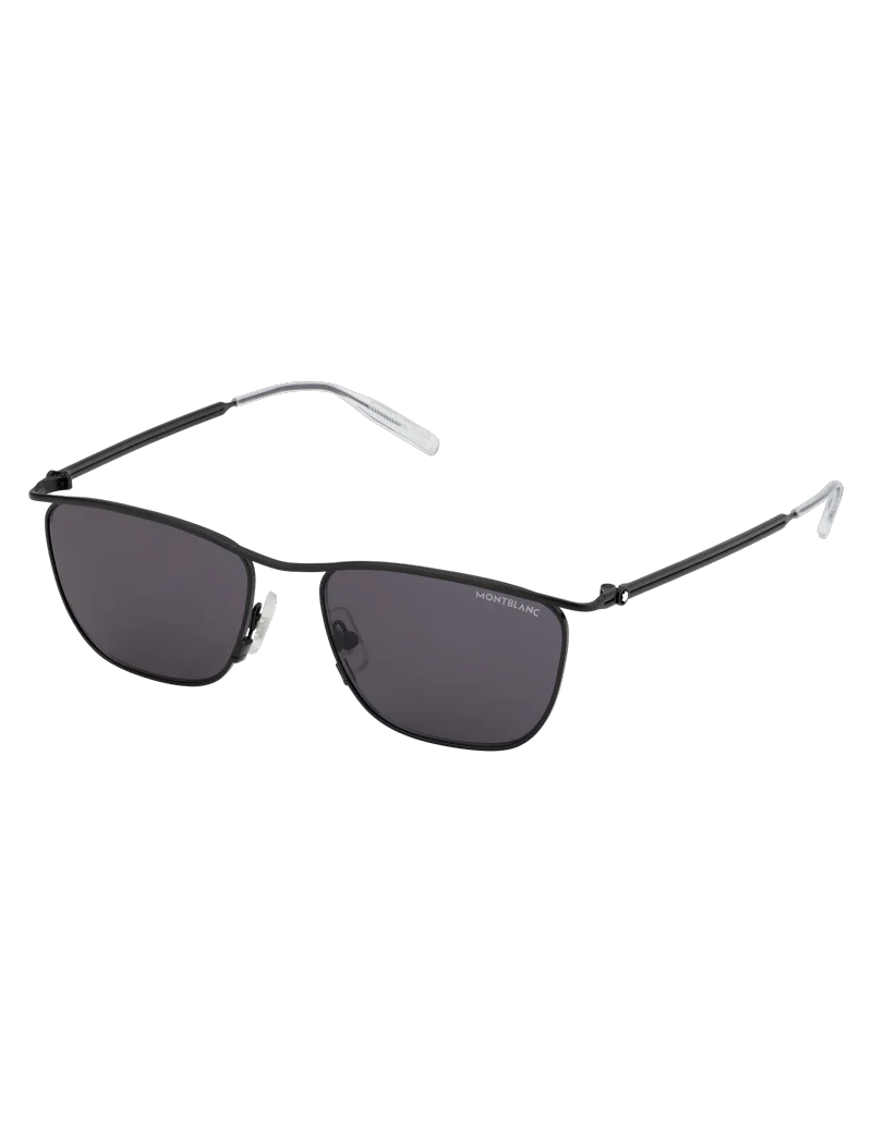 Lunettes de soleil rectangulaires à monture noire Lunettes de soleil rectangulaires à monture noire