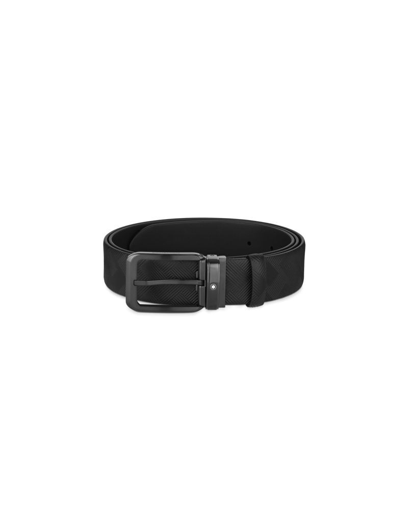 Ceinture en cuir réversible 35 mm en noir Ceinture en cuir réversible 35 mm en noir