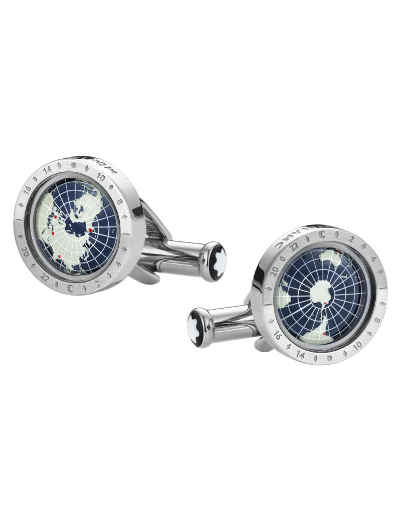 Boutons de manchette Geosphere Série 1858 Bleu Boutons de manchette Geosphere Série 1858 Bleu