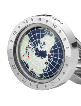 Boutons de manchette Geosphere Série 1858 Bleu