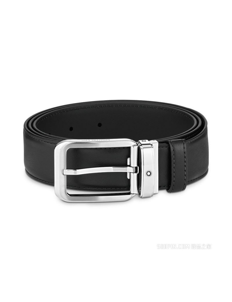 Ceinture de 35 mm en cuir noir Ceinture de 35 mm en cuir noir