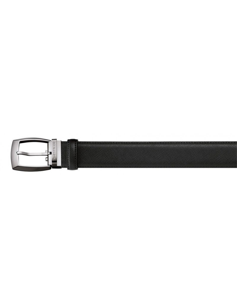 Ceinture montblanc cuir noir 35mm