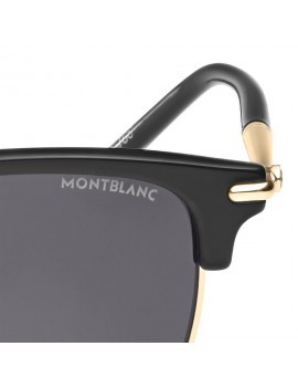 Lunettes de soleil rectangulaires avec monture injectée de couleur noire