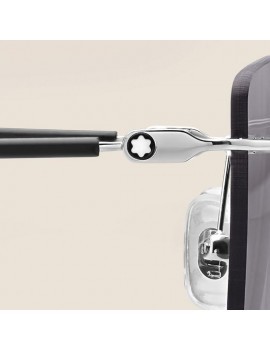 Lunettes de soleil rectangulaires avec monture en métal argenté