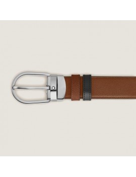 Ceinture réversible en cuir Sartorial, motif fer à cheval, 30 mm