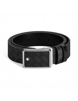 boucle en marqueterie noire/noire ceinture réversible en cuir 30 mm