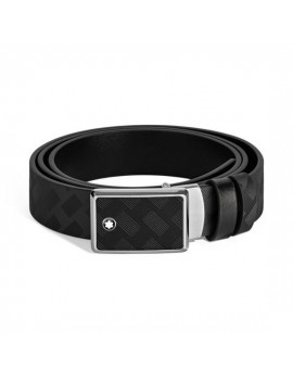 boucle en marqueterie noire/noire ceinture réversible en cuir 35 mm