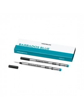 2 recharges pour stylo roller, bleu Barbade - Moyen