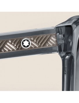 Lunettes de soleil carrées avec monture en acétate gris