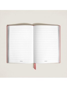 Carnet moyen, cuir Saffiano, rose poudré - Pages lignées