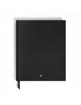 Carnet grand format, cuir noir, pages lignées