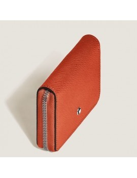Mini portefeuille 2cc avec fermeture éclair en cuir Sartorial