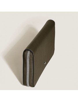 Portefeuille continental 12cc zippé en cuir Sartorial