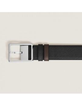 Ceinture rectangulaire réversible de 35 mm en cuir Sartorial