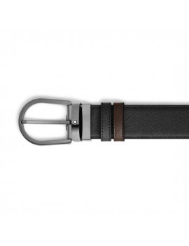 Ceinture réversible en cuir Sartorial, motif fer à cheval, 35 mm