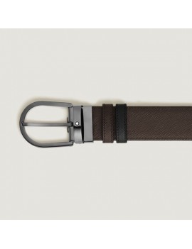 Ceinture réversible en cuir Sartorial, motif fer à cheval, 35 mm