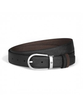 Ceinture réversible en cuir Sartorial, motif fer à cheval, 30 mm