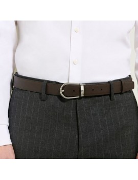 Ceinture réversible en cuir Sartorial, motif fer à cheval, 30 mm