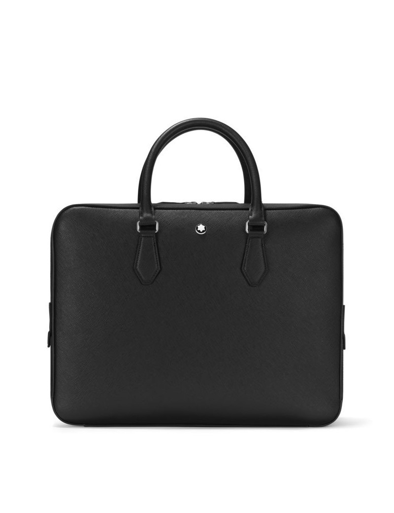 Porte-Documents Grand Modèle en Cuir Sartorial Noir