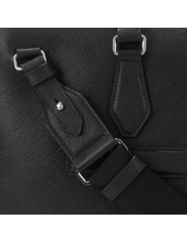 Porte-documents Moyen Format avec Poche en Cuir Sartorial Noir