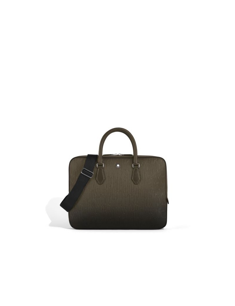 Porte-Documents Fin en Cuir Corteccia Sfumato Kaki