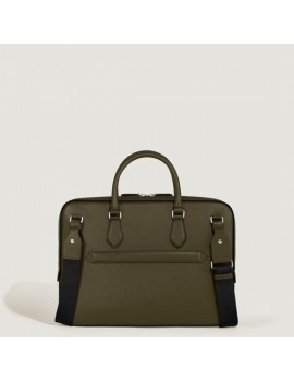 Porte-documents Fin en Cuir Sartorial Kaki