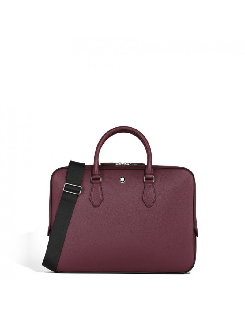 Porte-Documents Fin en Cuir Sartorial Cassis
