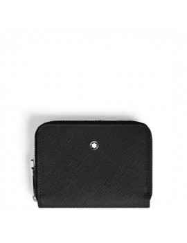 Mini portefeuille 2cc avec fermeture éclair en cuir Sartorial
