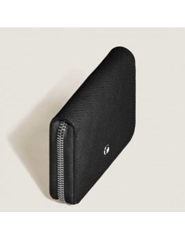 Mini portefeuille 2cc avec fermeture éclair en cuir Sartorial