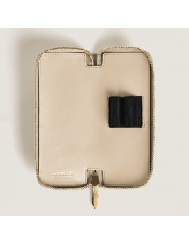 Pochette 2 stylos avec fermeture éclair en cuir Meisterstück