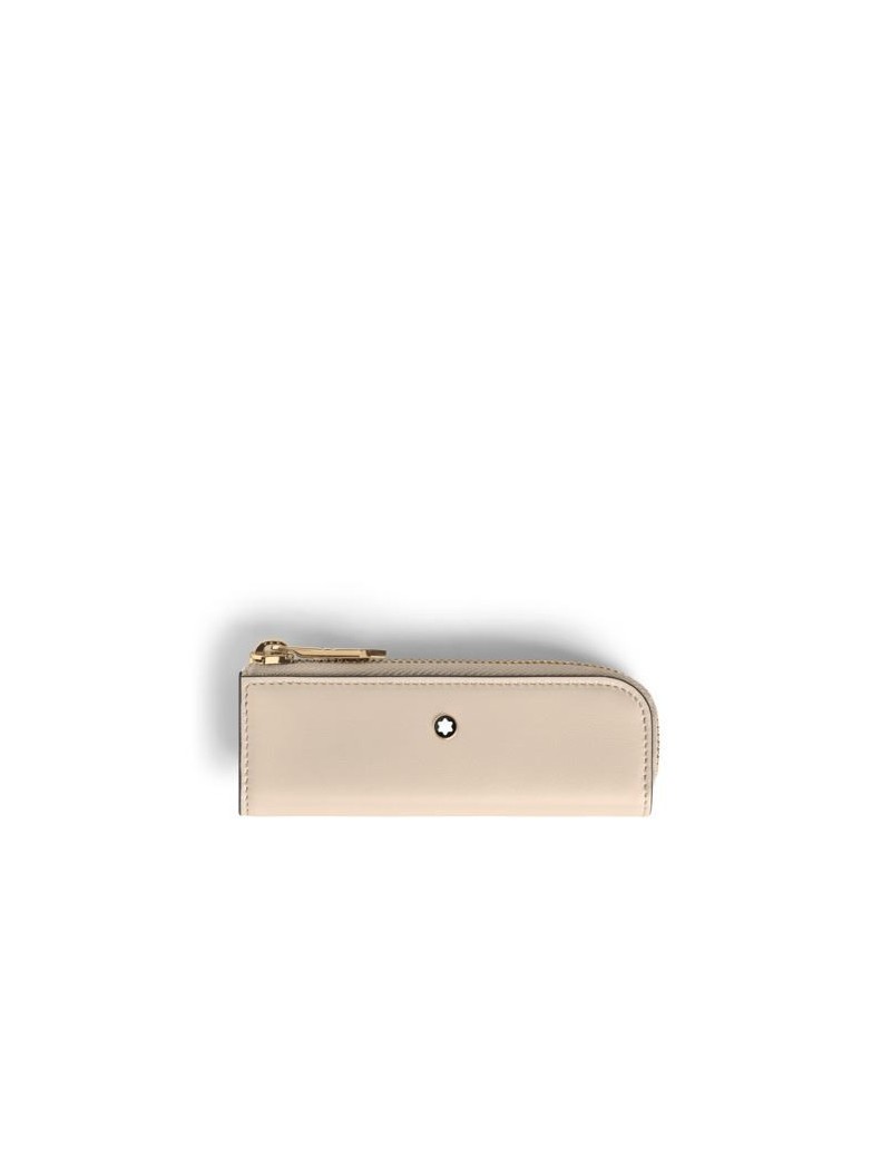 Étui pour 1 Instrument d'Écriture Heritage Rouge et Noir Baby en Cuir Meisterstück Beige foncé