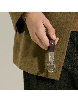 Porte-clés à boucle en cuir Sartorial