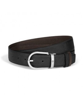 Ceinture réversible en cuir Sartorial, motif fer à cheval, 35 mm