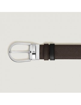 Ceinture réversible en cuir Sartorial, motif fer à cheval, 35 mm