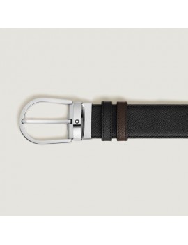 Ceinture réversible en cuir Sartorial, motif fer à cheval, 35 mm