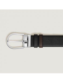Ceinture réversible en cuir Sartorial, motif fer à cheval, 35 mm