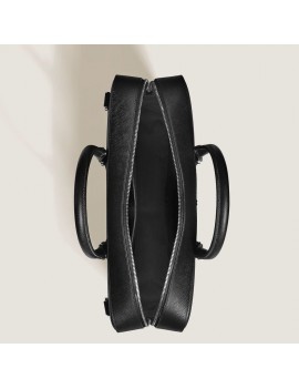 Porte-Documents Moyen Modèle en Cuir Sartorial Noir