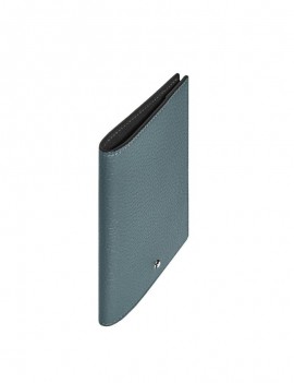 Porte-Passeport Montblanc en Cuir Grainé Bleu
